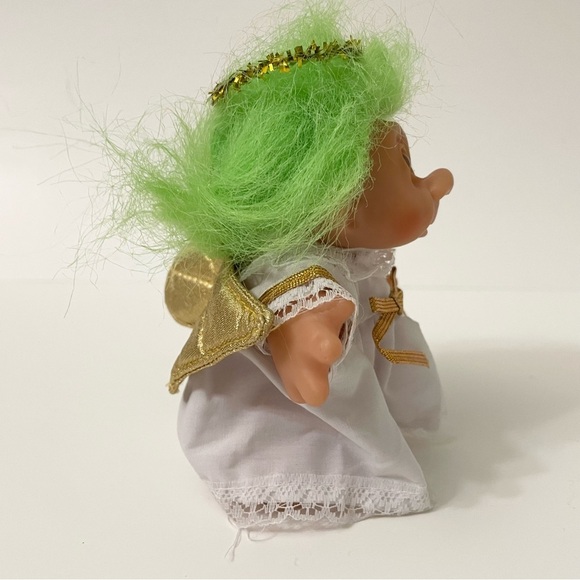Vintage Dam Troll Angel Green Hair Doll - Picture 10 of 16
